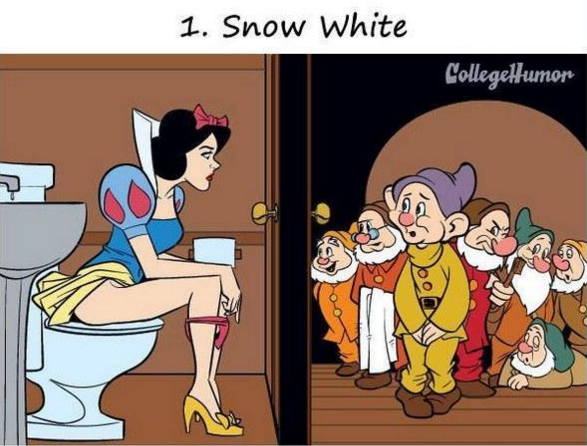 论迪士尼的公主都是如何上厕所的