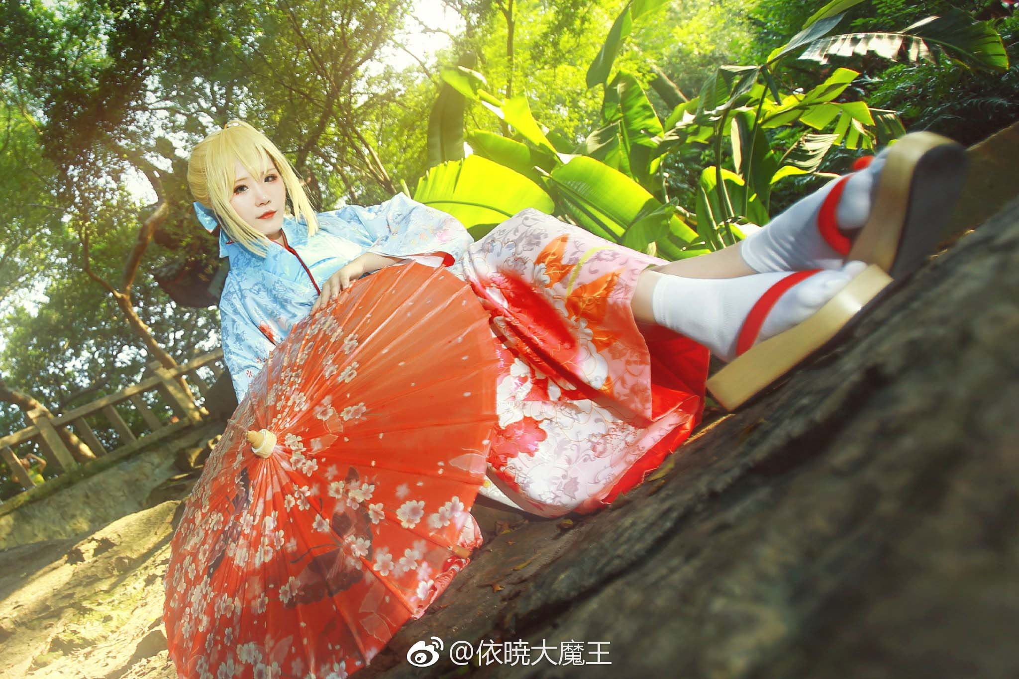 FGO 和服Saber 阿尔托莉亚 COS Fate