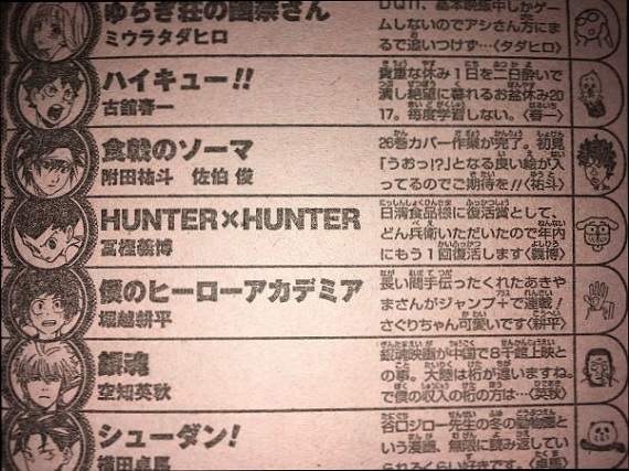 富坚义博,HUNTER×HUNTER连载,全职猎人