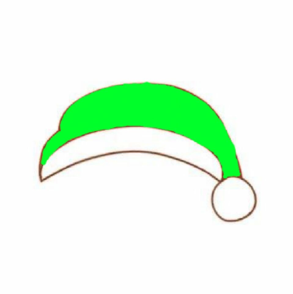 圣诞帽子表情包 绿帽子表情包
