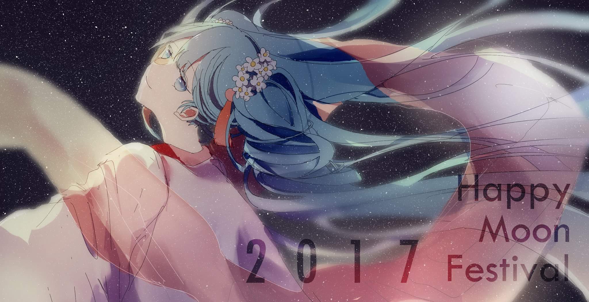 中秋初音,初音未来,中秋节,二次元萌图