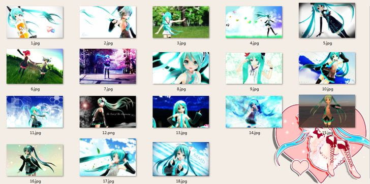 win7主题,3D初音,miku,win7电脑主题