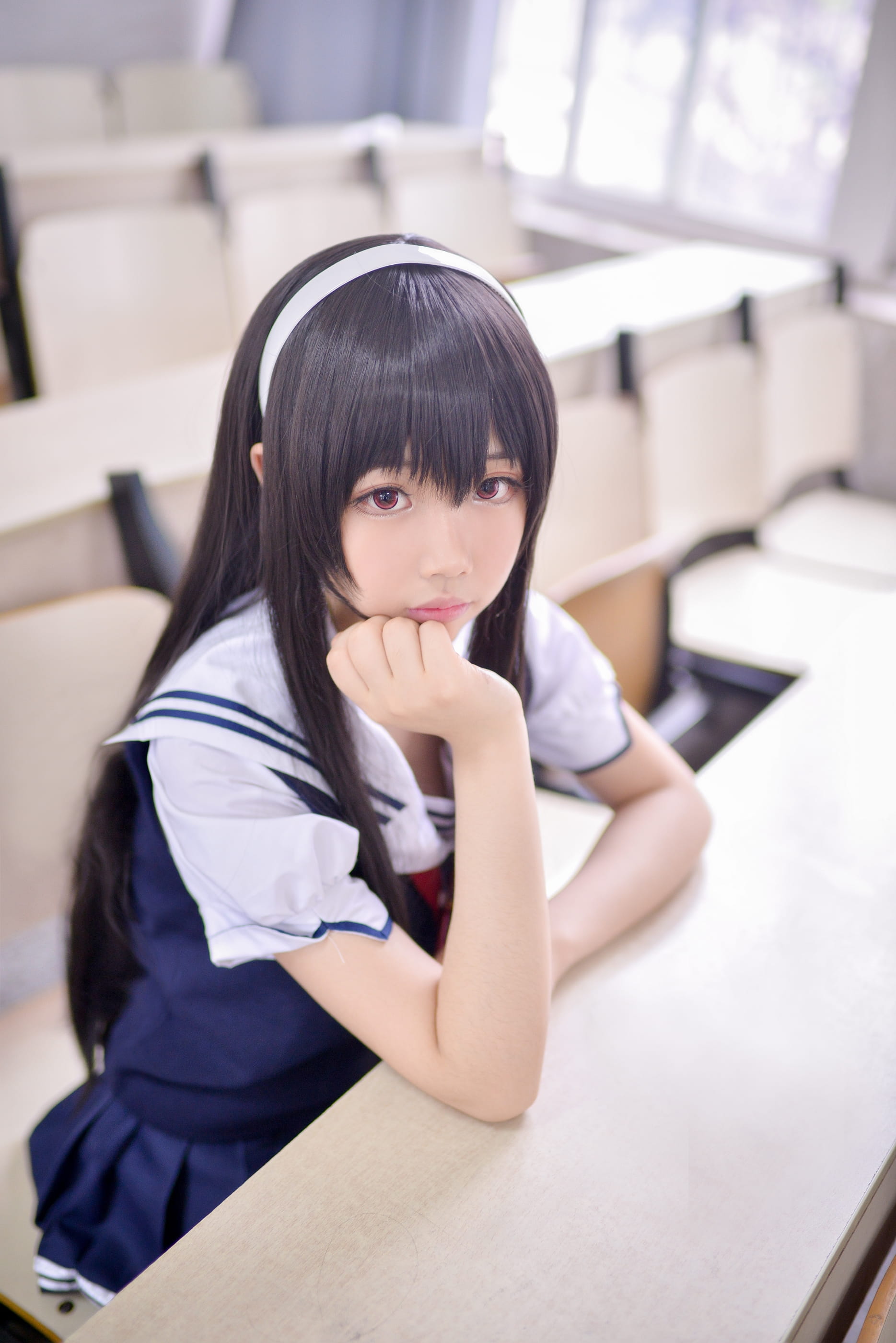 霞之丘诗羽,《路人女主的养成方法》,cosplay,黑丝,水手服