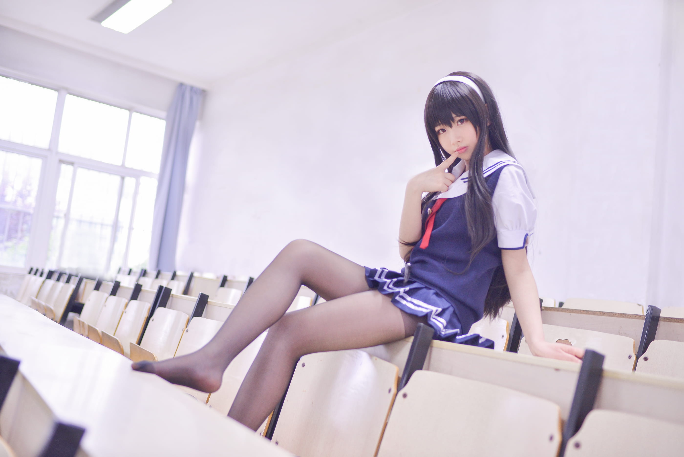 霞之丘诗羽,《路人女主的养成方法》,cosplay,黑丝,水手服