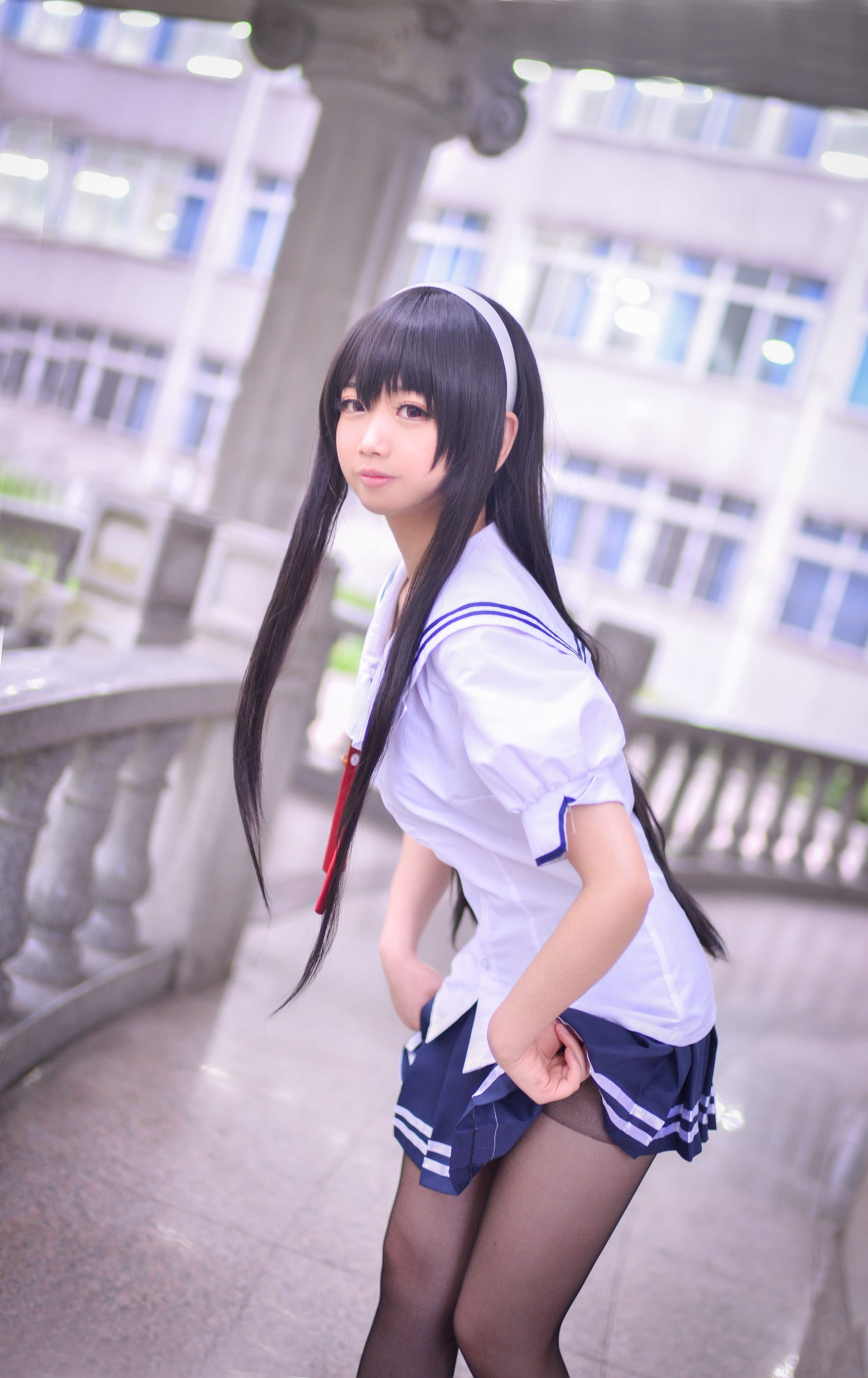 霞之丘诗羽,《路人女主的养成方法》,cosplay,黑丝,水手服