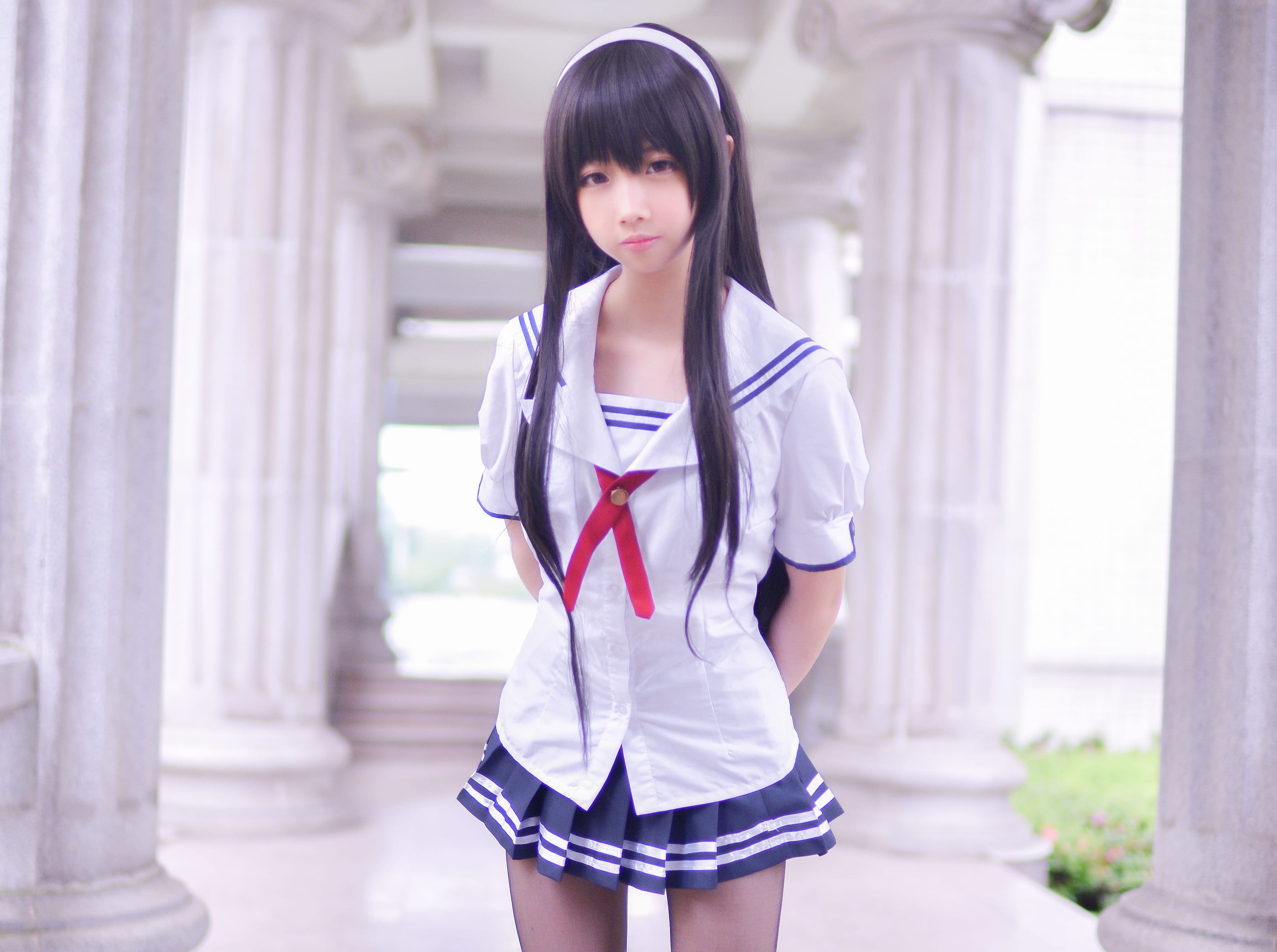 霞之丘诗羽,《路人女主的养成方法》,cosplay,黑丝,水手服