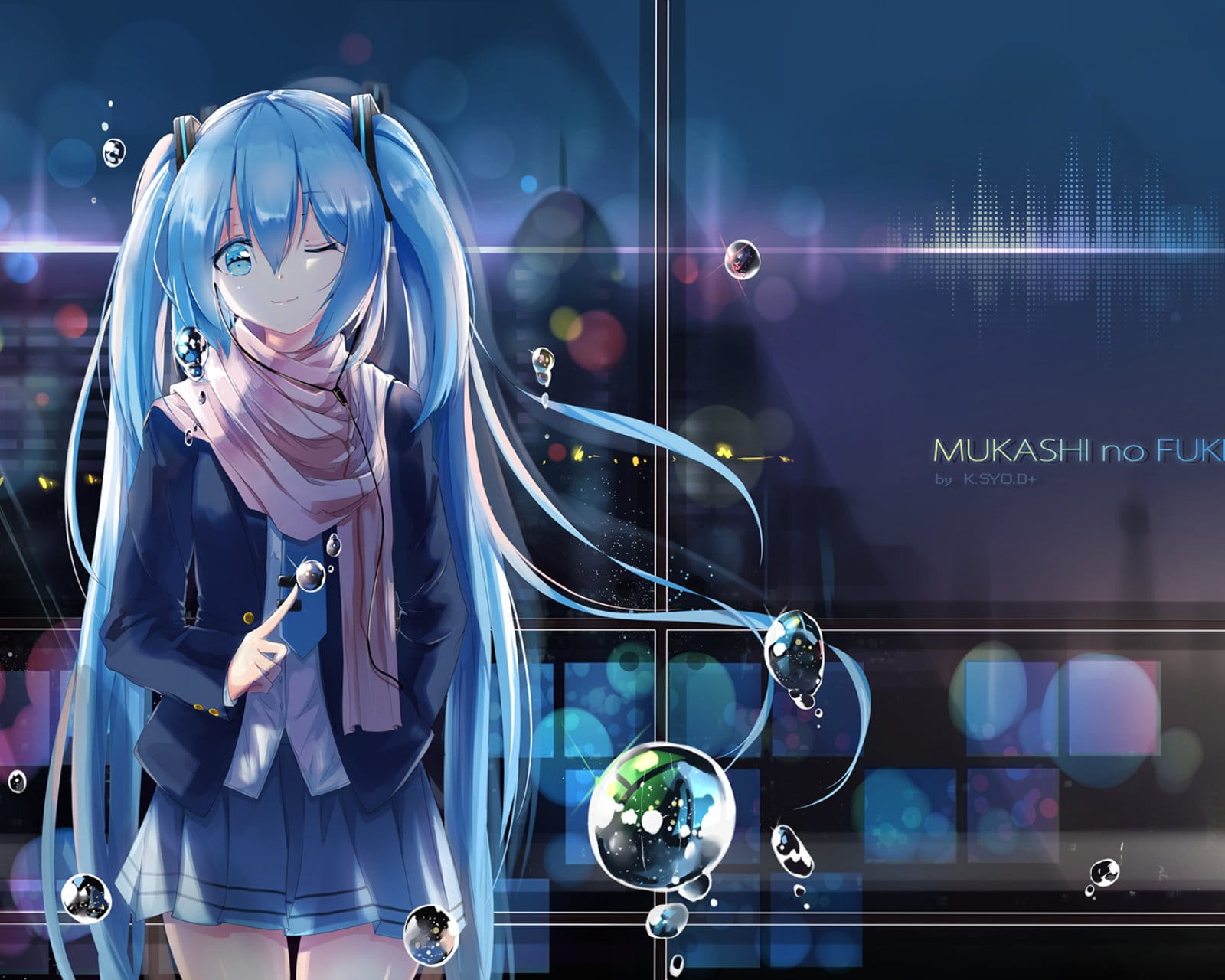 夏日,初音未来,MIKU,公主,夜空