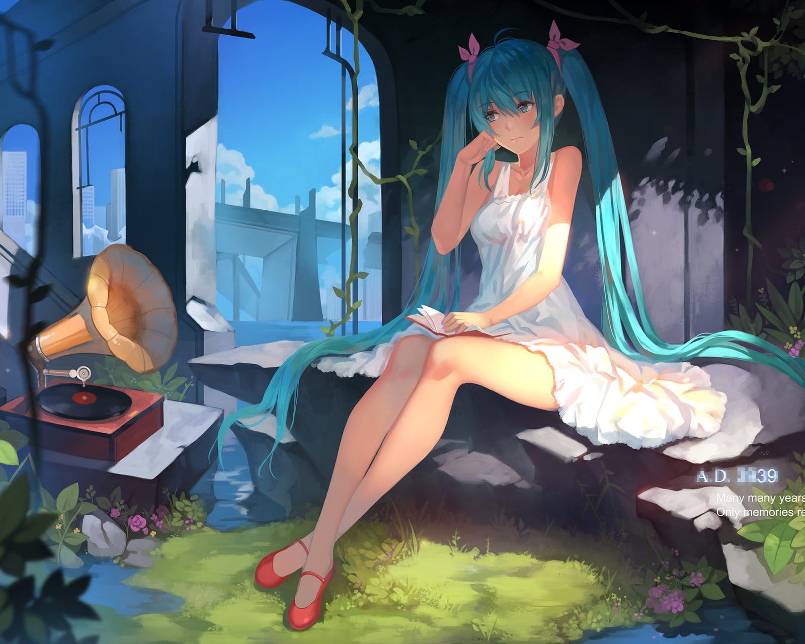 夏日,初音未来,MIKU,公主,夜空