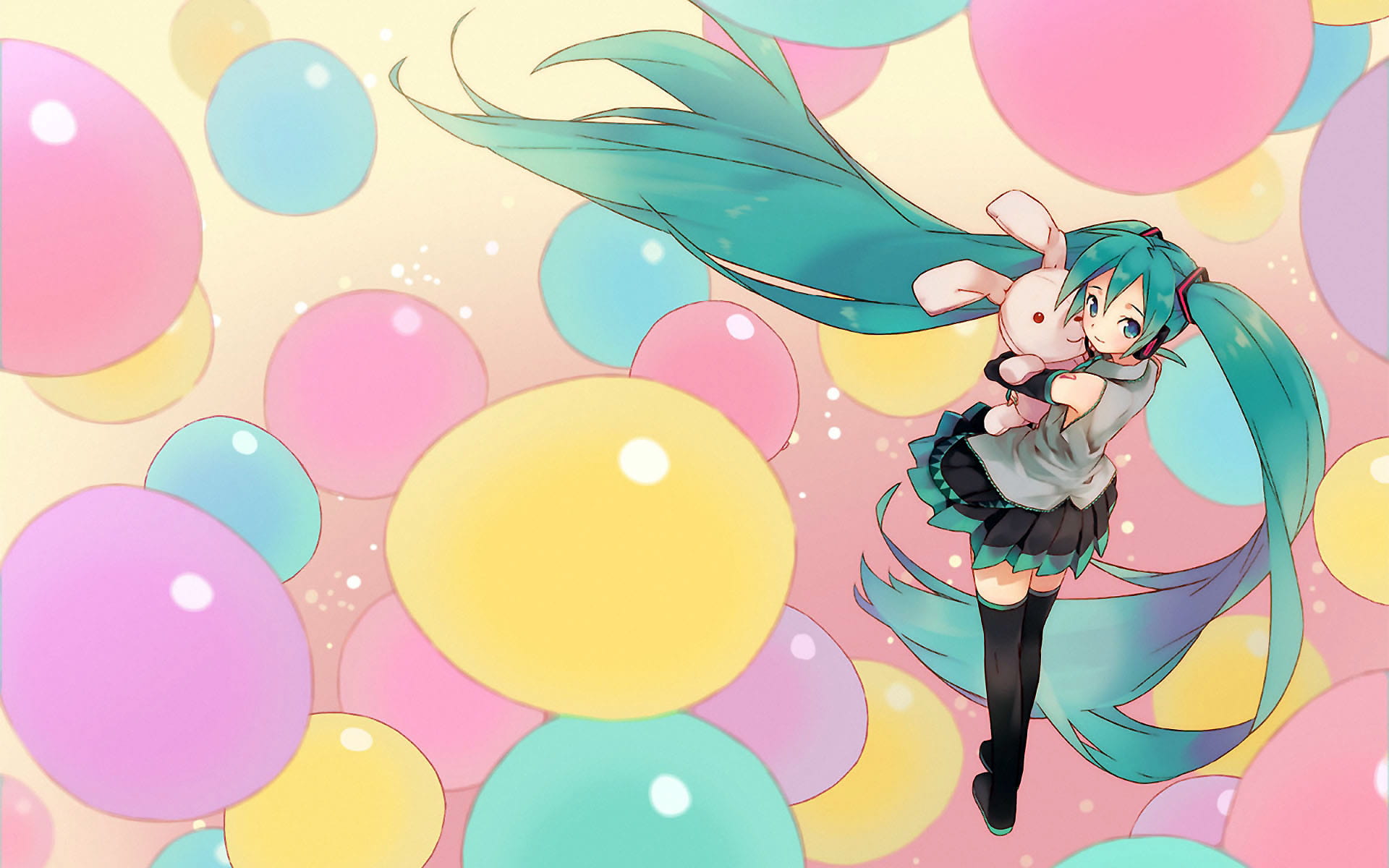 初音未来,葱娘,公主殿下,电脑壁纸