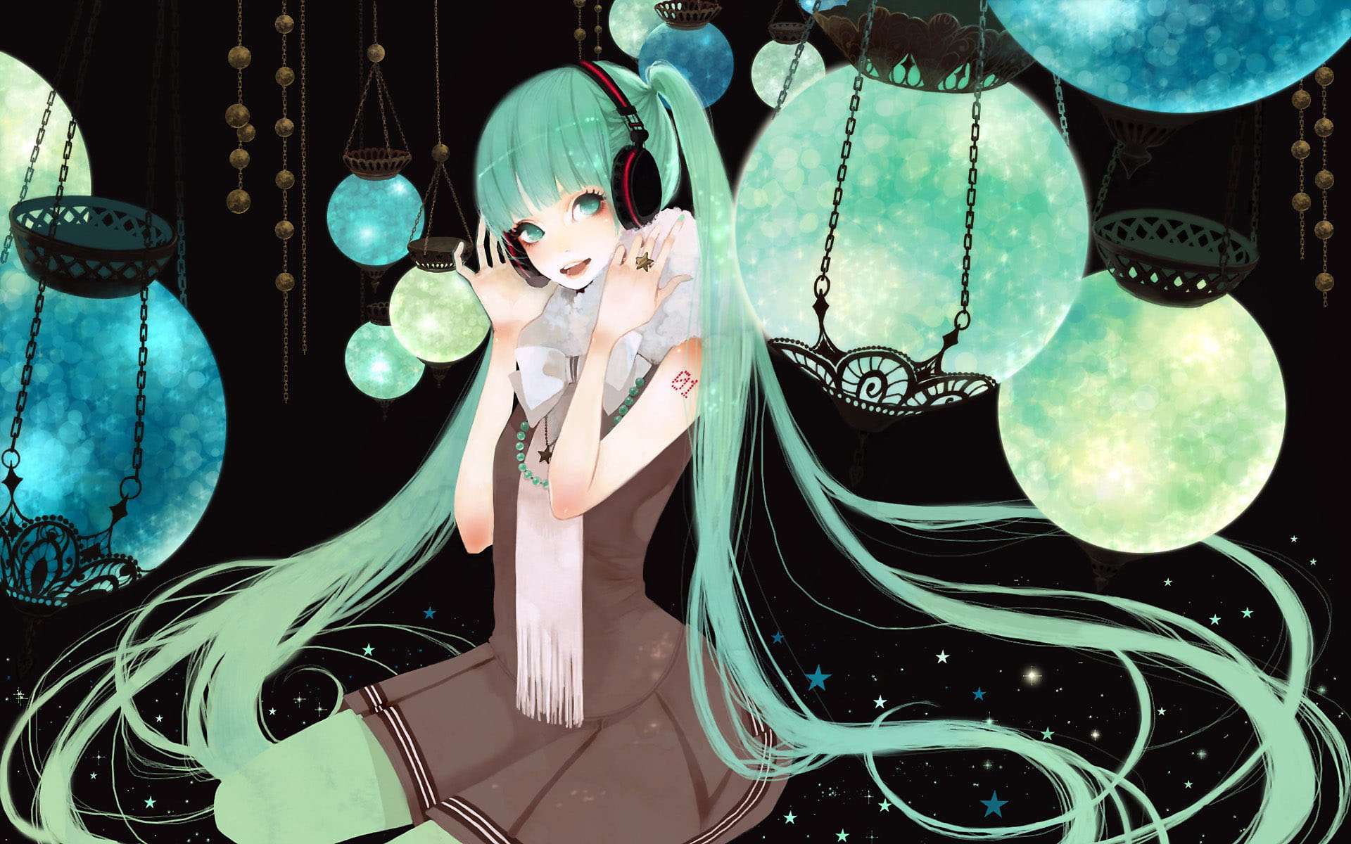 初音未来,葱娘,公主殿下,电脑壁纸