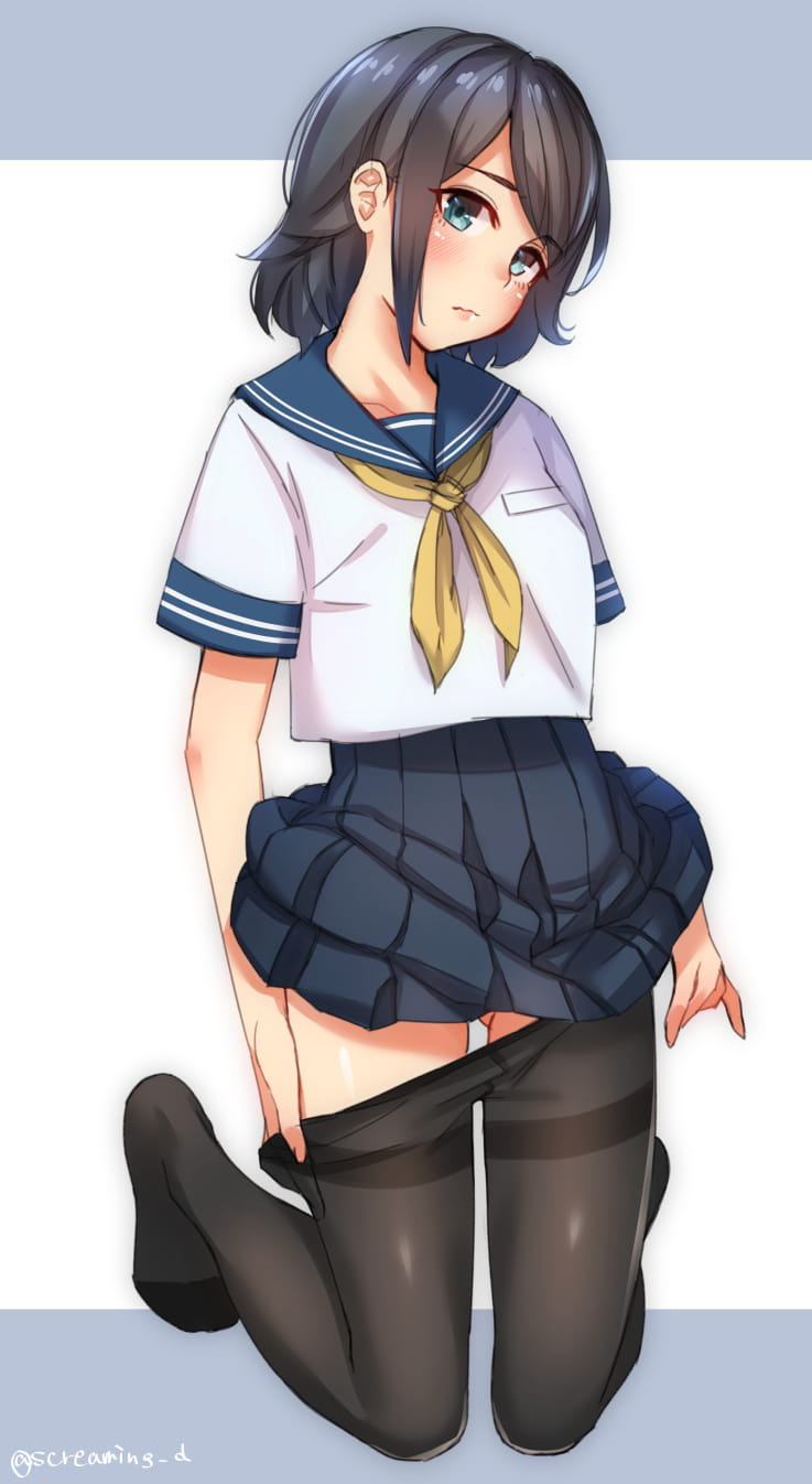 少女,制服,水手服