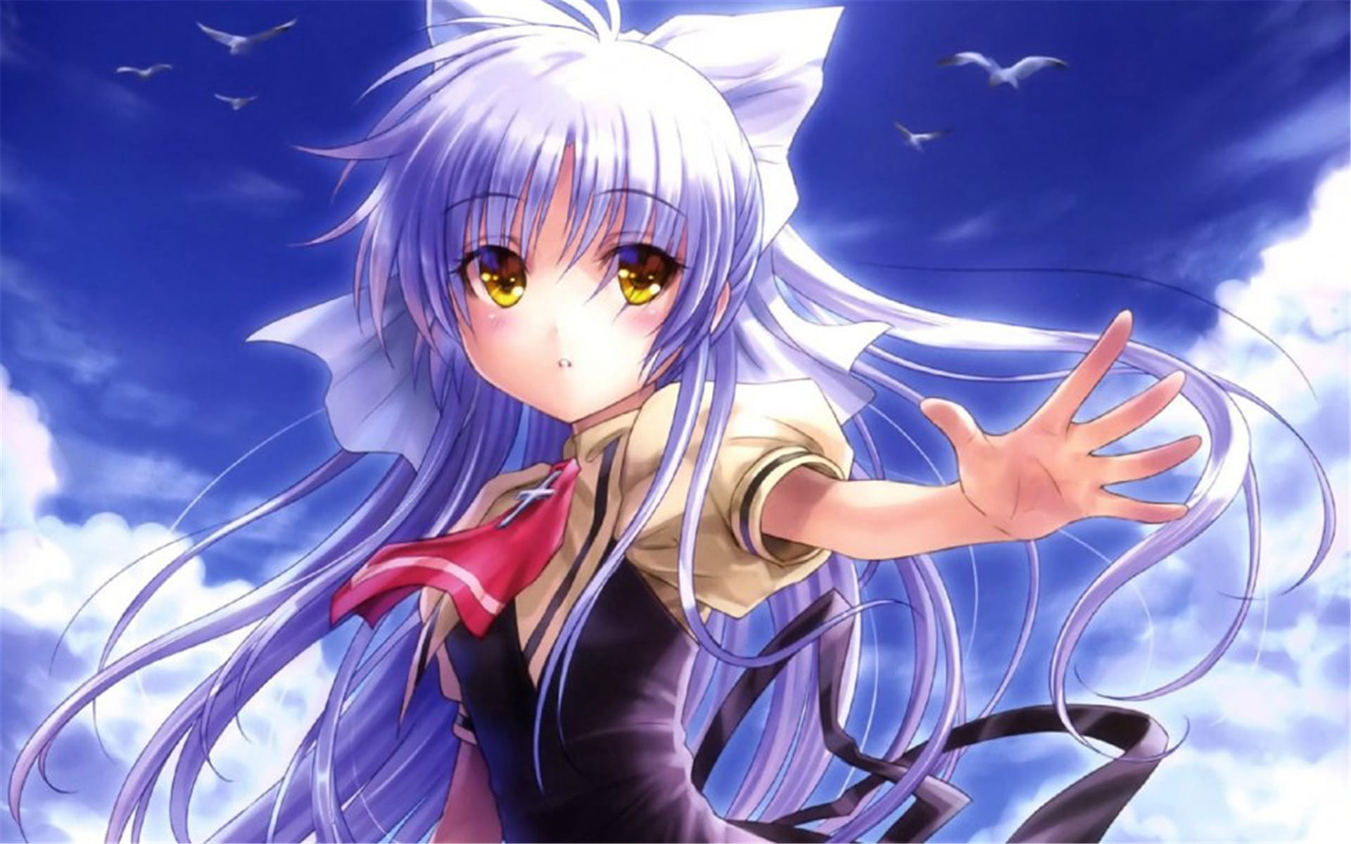 Angel Beats,立华奏,电脑壁纸,动漫桌面