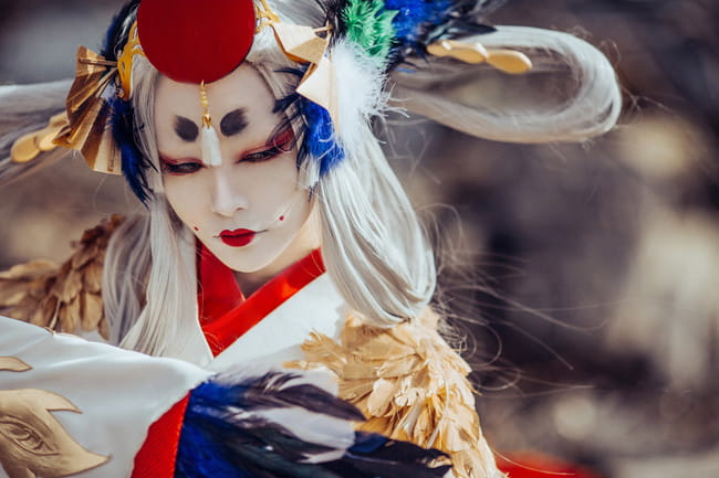 金銮鹤羽,姑获鸟,cosplay.姑姑新皮肤