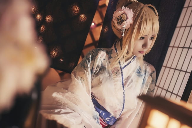 saber,fate,和服,cosplay