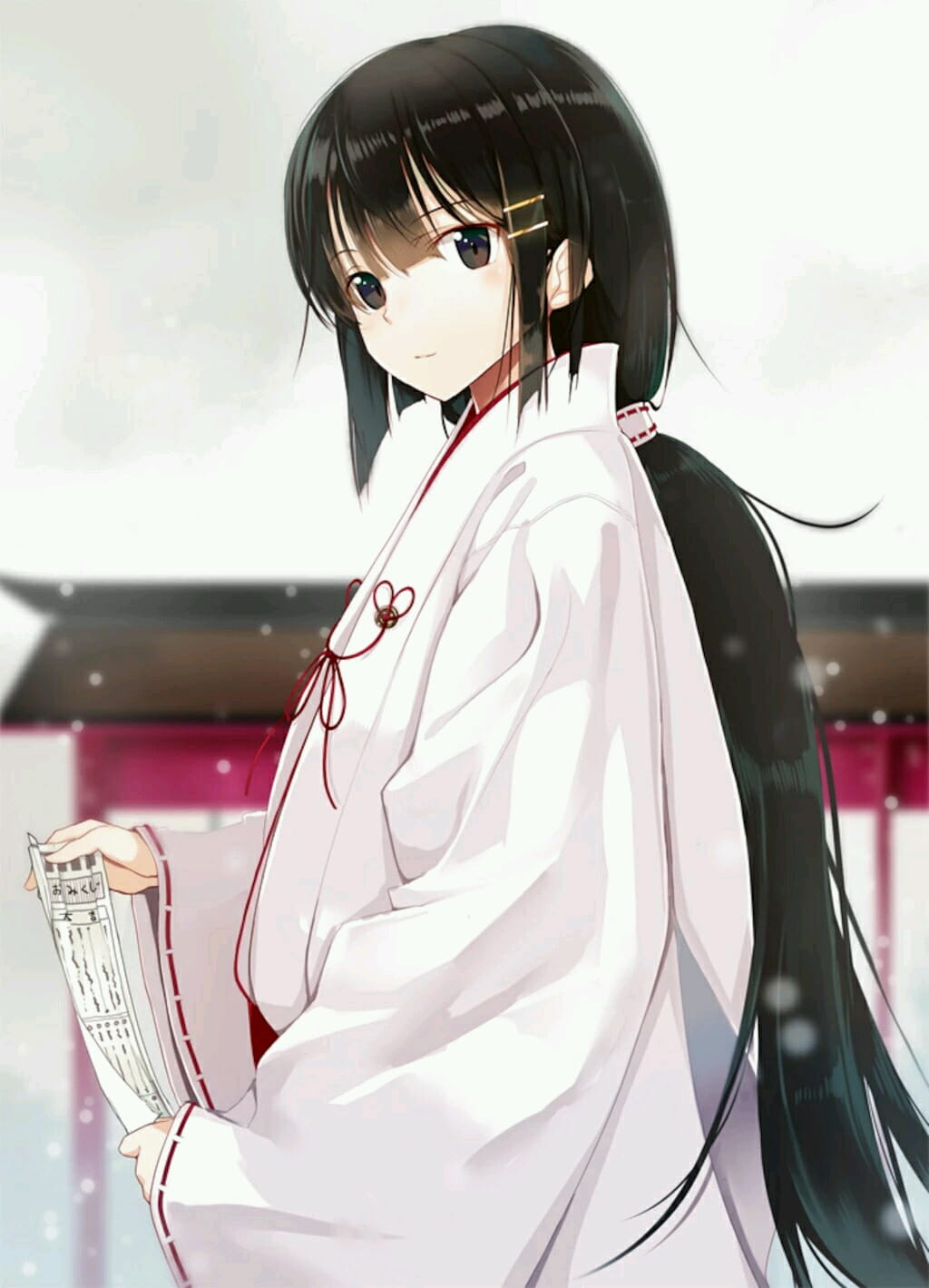 神社,巫女,少女