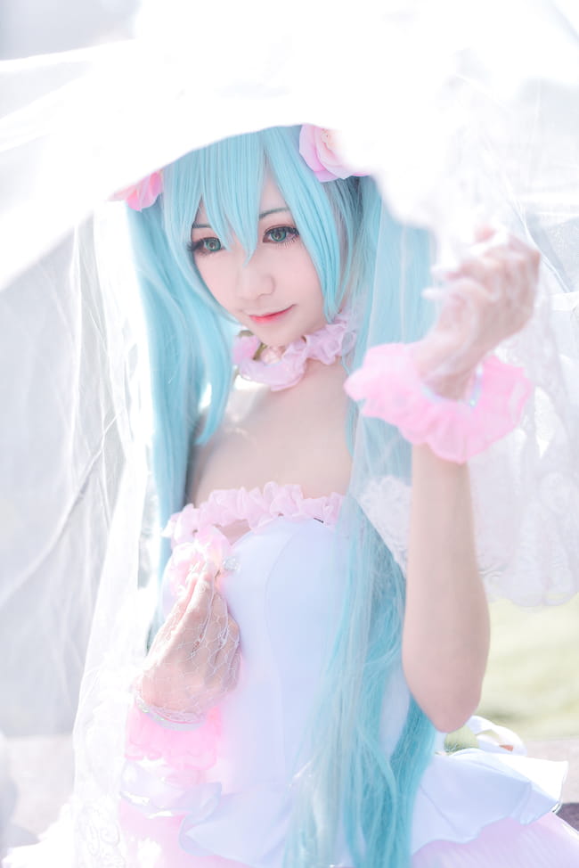 初音未来,初音花嫁,cosplay,v家