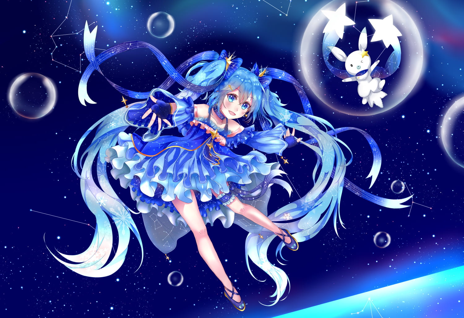 雪初音,初音未来,电脑壁纸