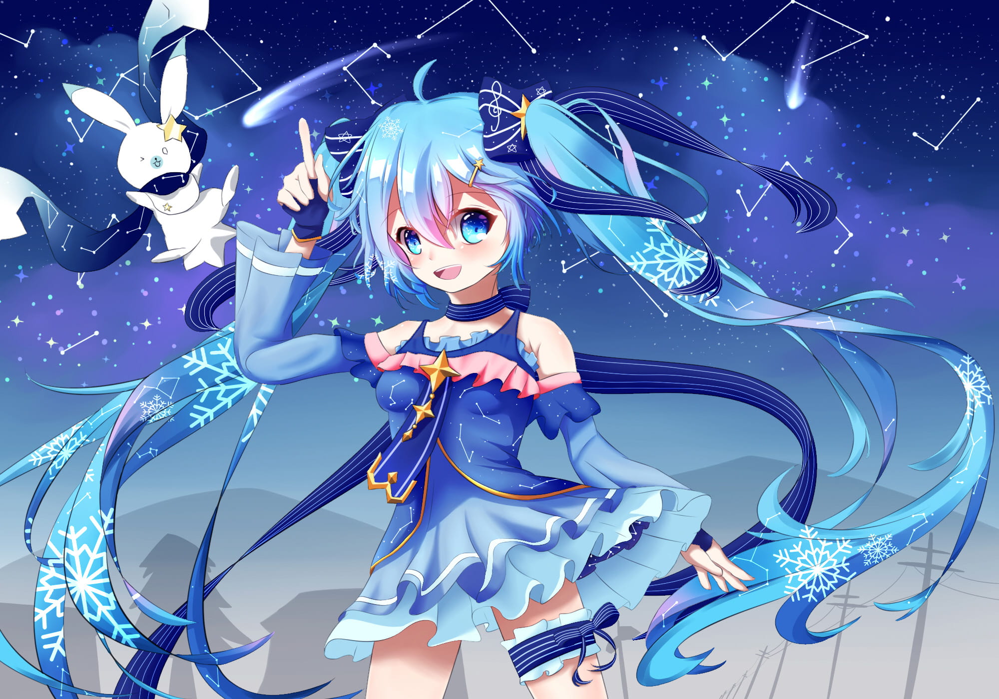 雪初音,初音未来,电脑壁纸