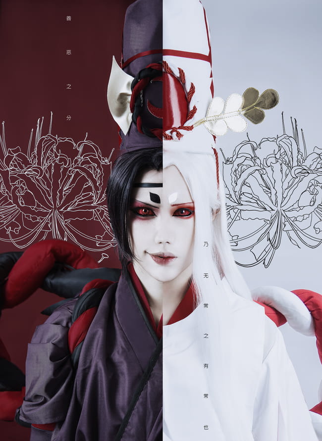 阴阳师,鬼使黑鬼使白cosplay,网易手游,