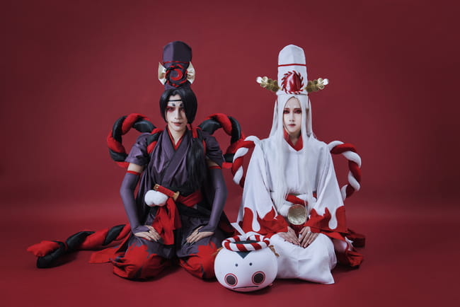 阴阳师,鬼使黑鬼使白cosplay,网易手游,