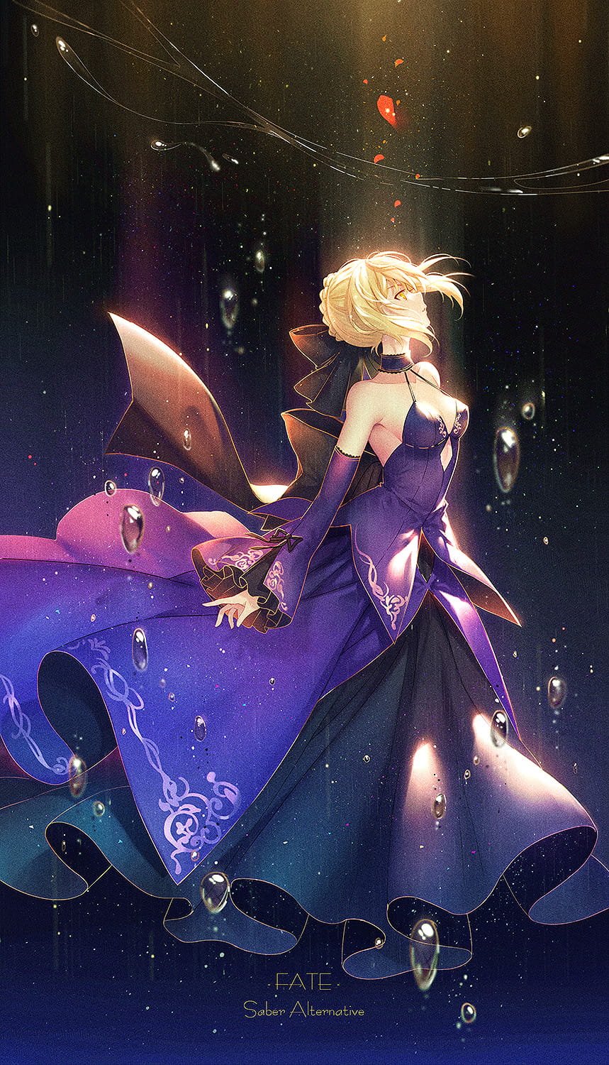 Fate,黑saber,手机壁纸