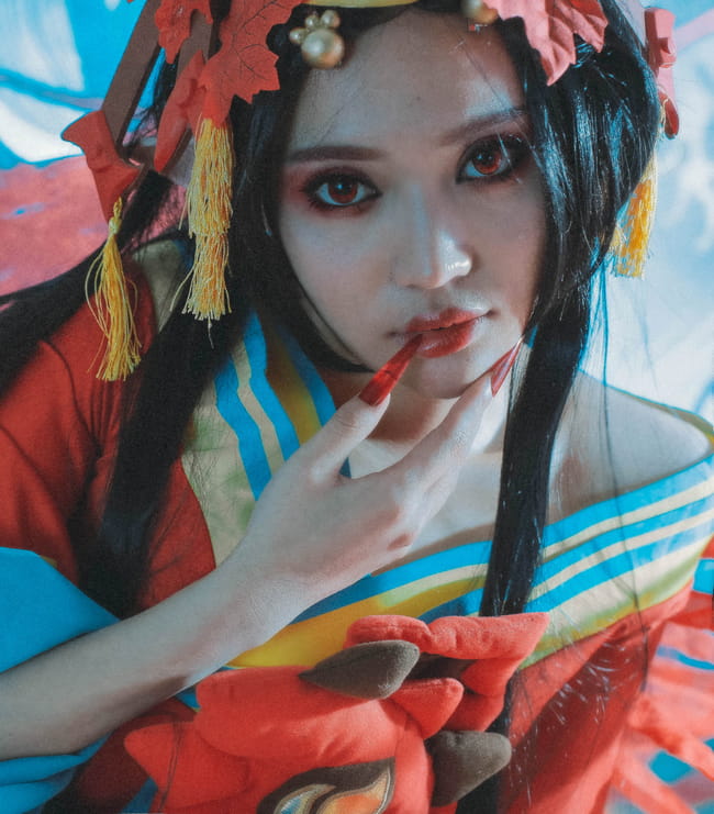 红叶鬼女,网易手游阴阳师,红叶cosplay,