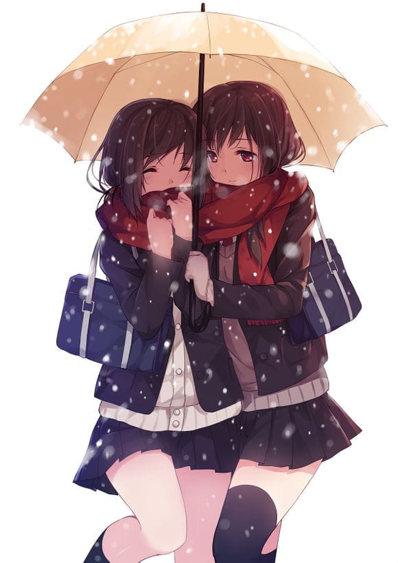 少女,萌图,百合,手机壁纸