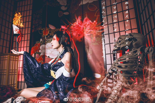 阴阳师手游,彼岸花cos,皮皮阿皮-