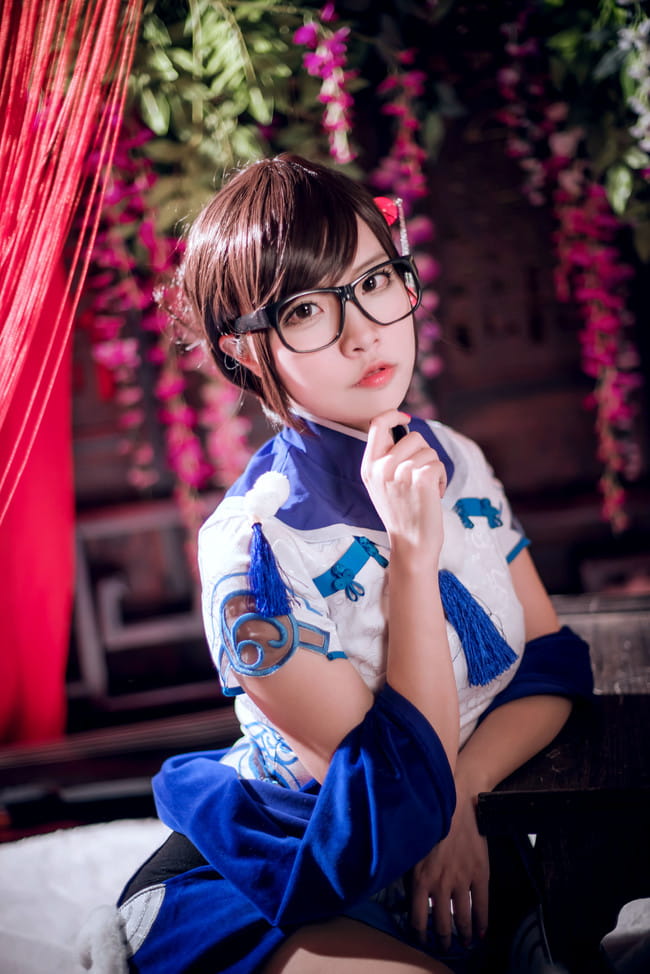 守望先锋 小美/周美灵 纯白旗袍 COS 我们出发吧 