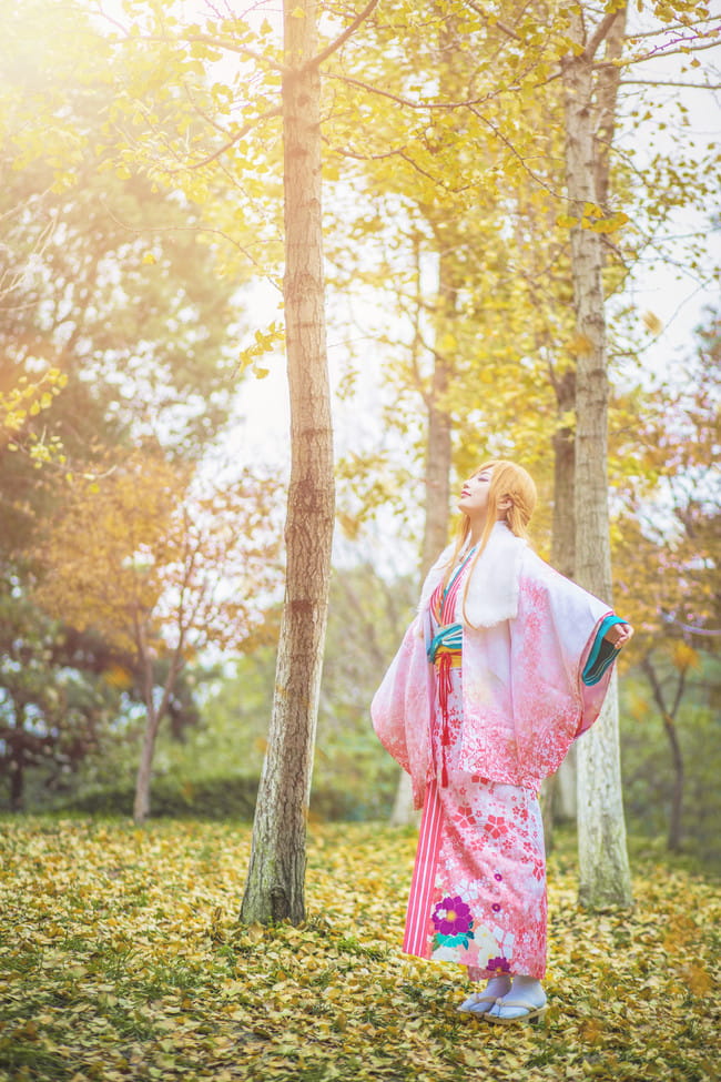 刀剑神域 亚丝娜·新年和服 COS