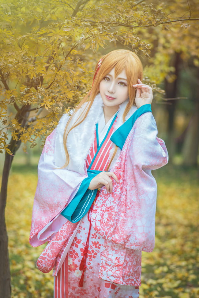 刀剑神域 亚丝娜·新年和服 COS