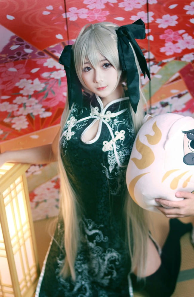 缘之空cosplay,穹妹cos,旗袍图片