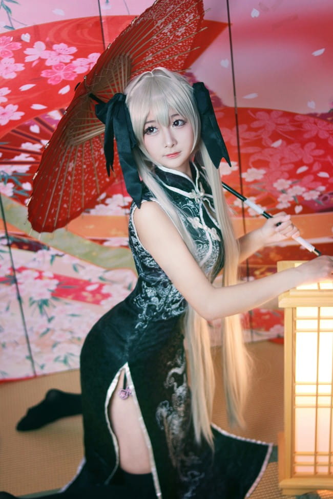 缘之空cosplay,穹妹cos,旗袍图片