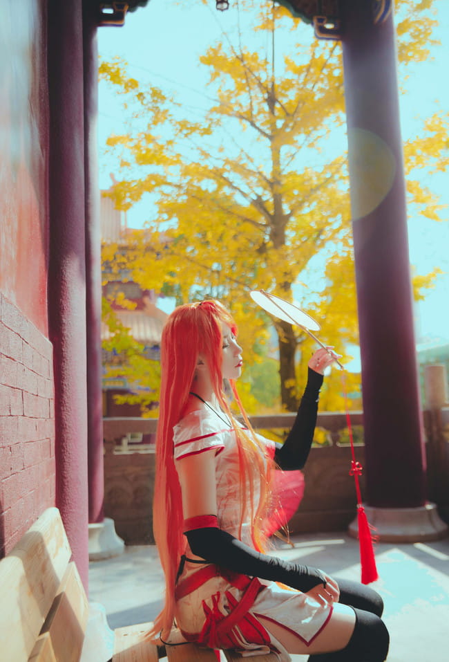 王者荣耀cosplay,李白转性cosplay,菊子limi