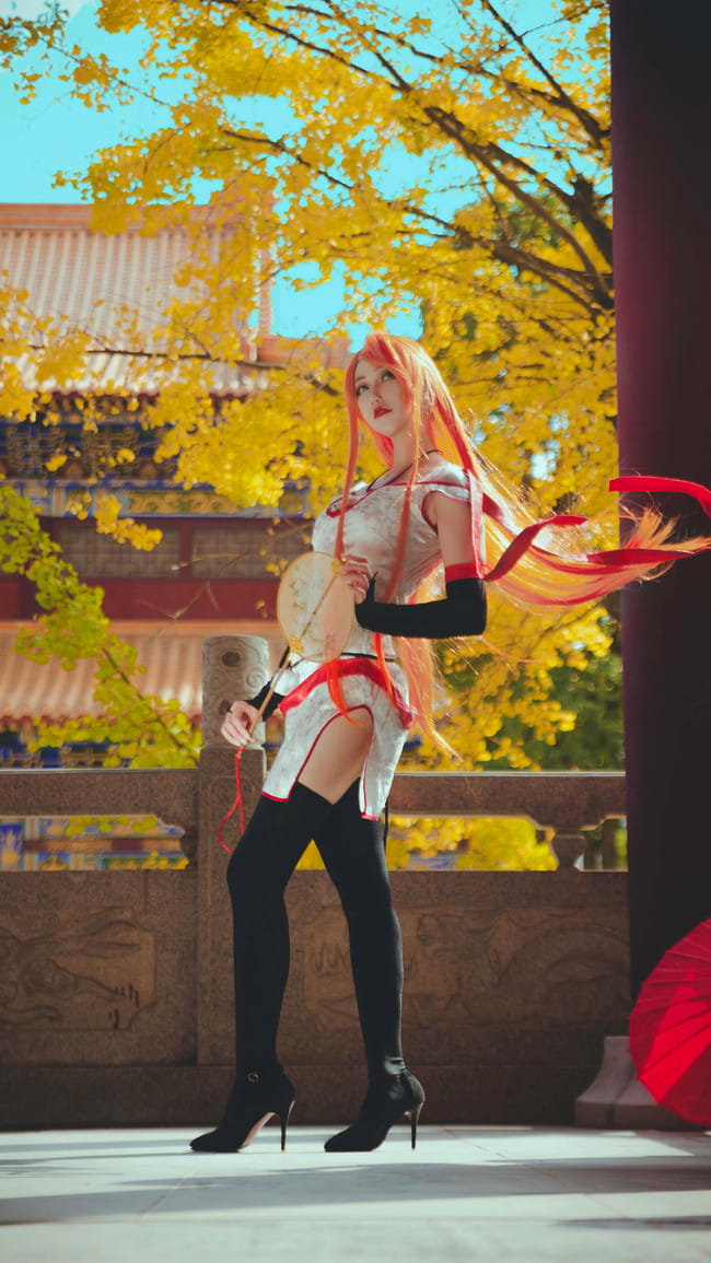 王者荣耀cosplay,李白转性cosplay,菊子limi