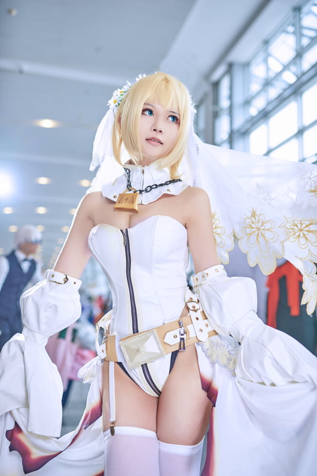 fgo,花嫁尼禄cos,尼禄cosplay图片