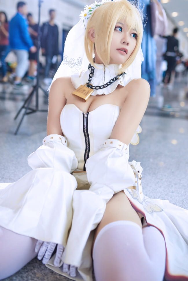 fgo,花嫁尼禄cos,尼禄cosplay图片