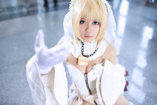 fgo,花嫁尼禄cos,尼禄cosplay图片