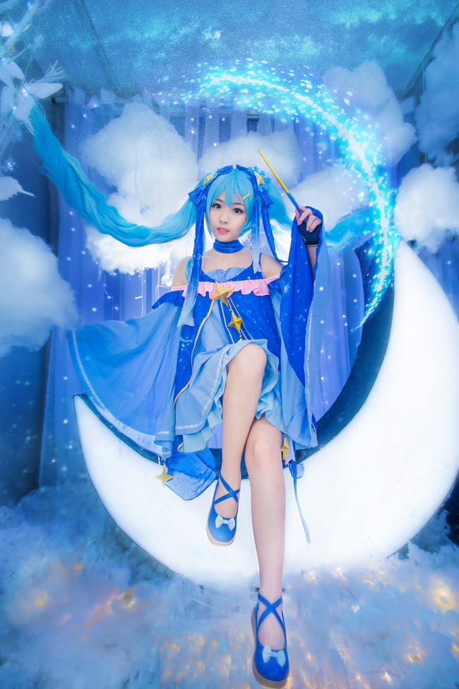 初音未来,星与雪的公主,cosplay