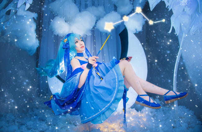 初音未来,星与雪的公主,cosplay