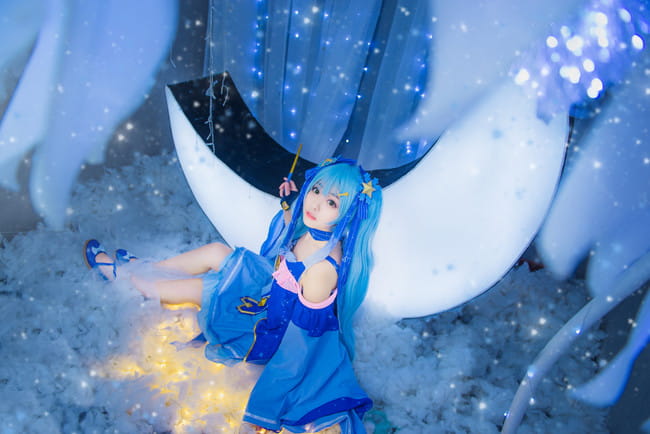 初音未来,星与雪的公主,cosplay