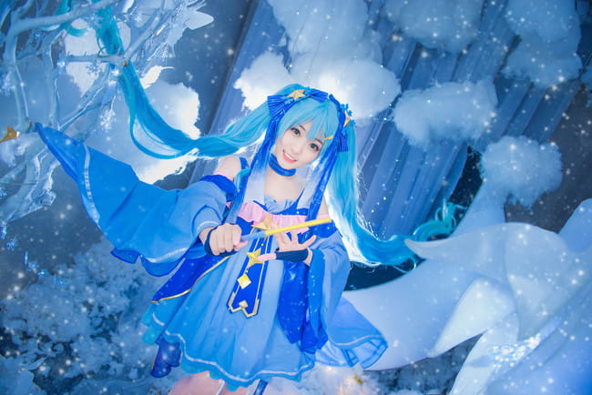 初音未来,星与雪的公主,cosplay