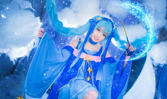 初音未来,星与雪的公主,cosplay