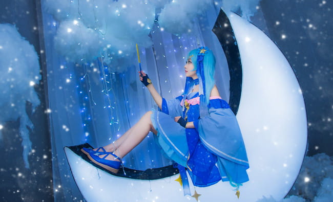 初音未来,星与雪的公主,cosplay