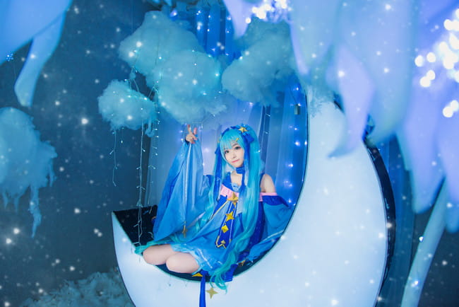 初音未来,星与雪的公主,cosplay