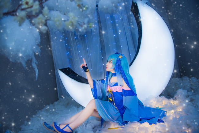 初音未来,星与雪的公主,cosplay