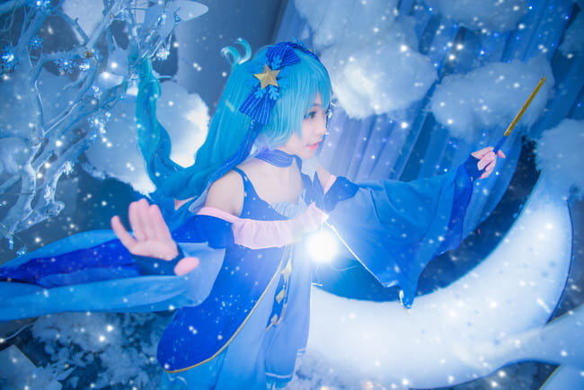 初音未来,星与雪的公主,cosplay