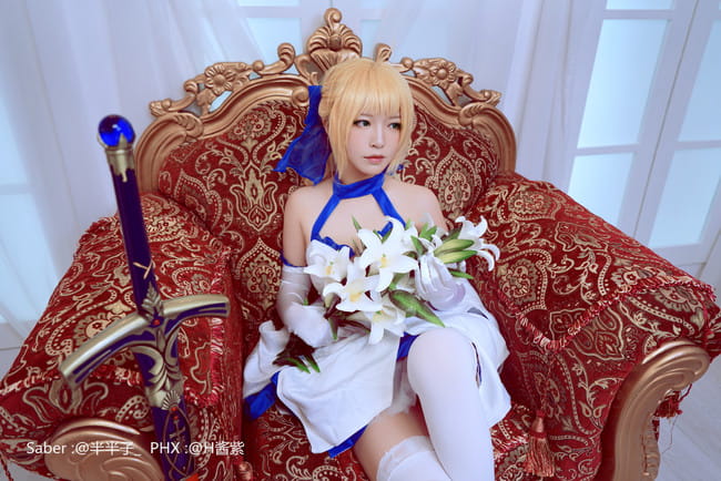 Fate Stay Nigh,saber蓝百合,cosplay图片