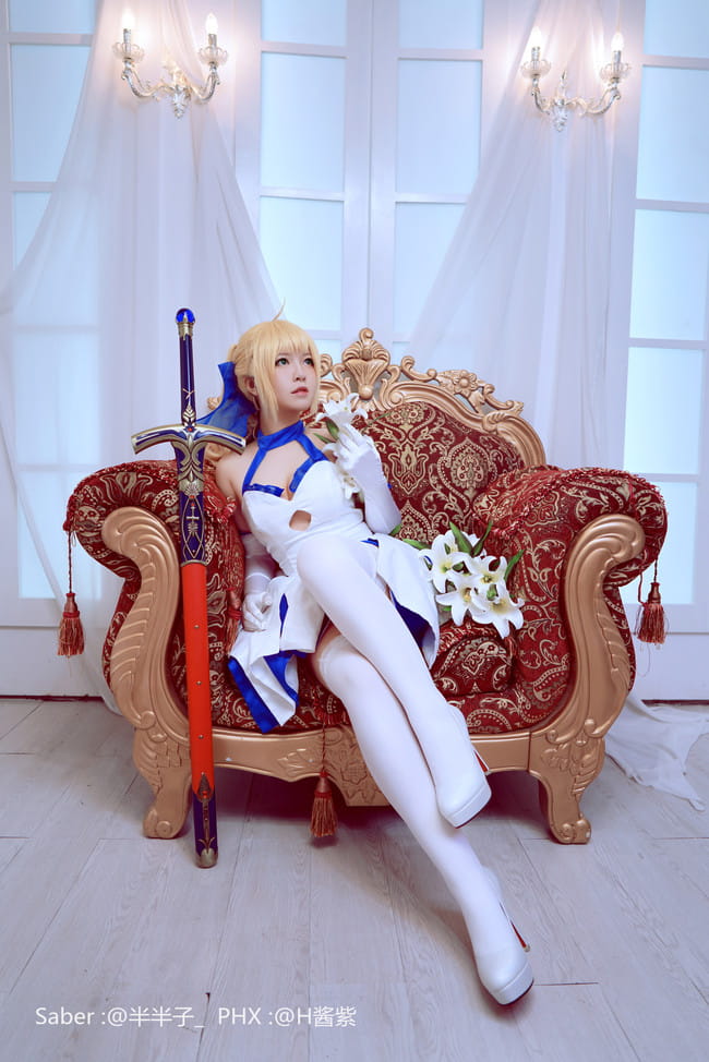 Fate Stay Nigh,saber蓝百合,cosplay图片