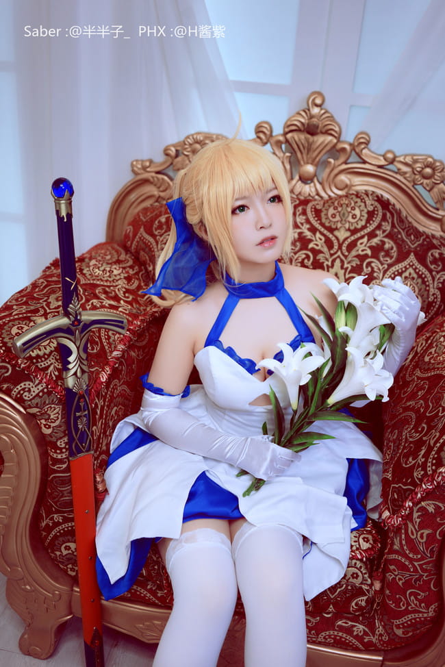 Fate Stay Nigh,saber蓝百合,cosplay图片